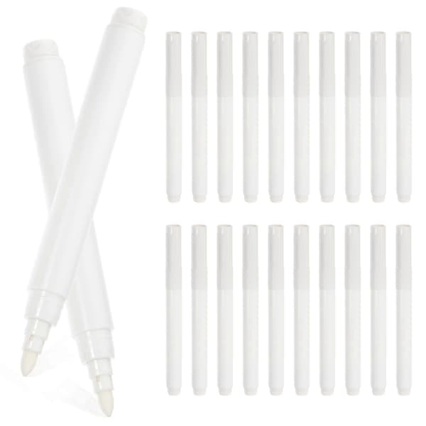 20 Pcs Practical White Chalk Markers Portable Writing Chalk Pens Comfortable Grip Liquid Chalk Pens