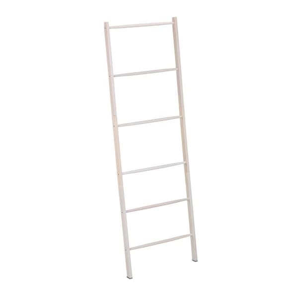 White Towel Rack with 6 Rungs