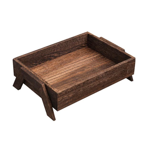 Small Solid Wood Household Tray, Tea Tray, Square Shape, Coffee and Food Serving Tray