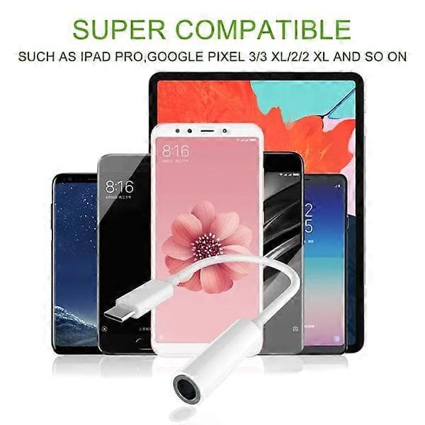 iPhone 15 USB-C til 3,5 mm adapter - HVIT
