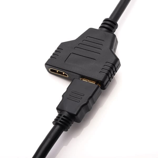HDMI-splitter 1 in 2 ut 1080p, en in två kablar, hög upplösning