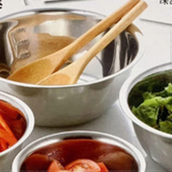 Rustfrie Blandeboller (sett med 5) for Salat Matlaging Baking
