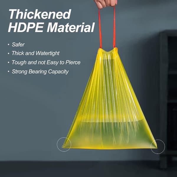 Affaldsposer 20L, Handy Bag 45x50cm med snøre 75 stk., Rivefast