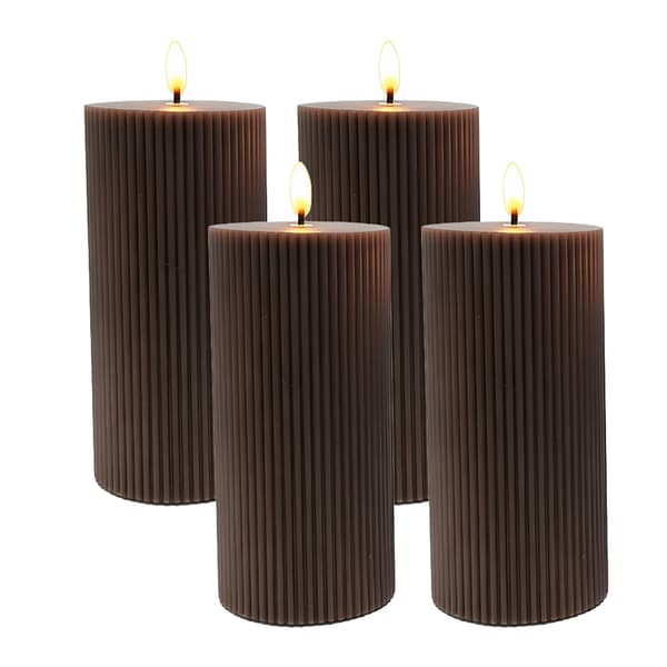 LED-kynttiläsetti, 4 kpl, 18 cm, aitoa vahaa, lepattava liekki
