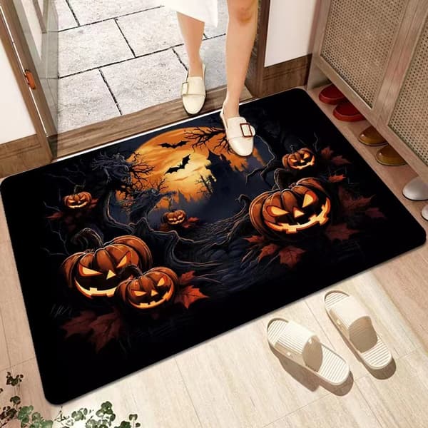 60x40cm Halloween-dørmatte for innendørs og utendørs, morsom velkomstmatte-2