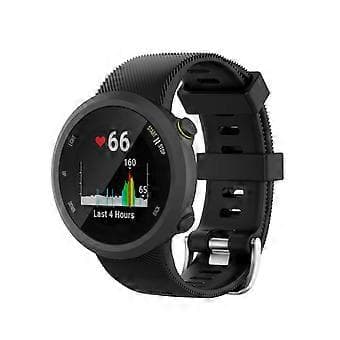 Erstatningsrem til Garmin Forerunner 45 / 45s Smart Watch Rem Silikone urkasse til Garmin Forerunner 45 45s Armbånd (10*5*1 Sort)