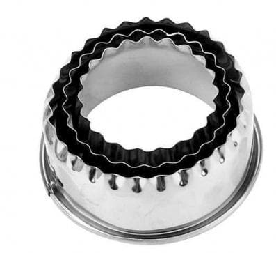 Cutter Set Circle Wavy 3pcs Silver silver