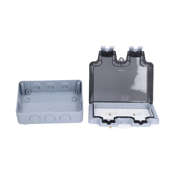 Outdoor Waterproof Socket French Standard Double Socket with Switch Power Accessories 250V 16A