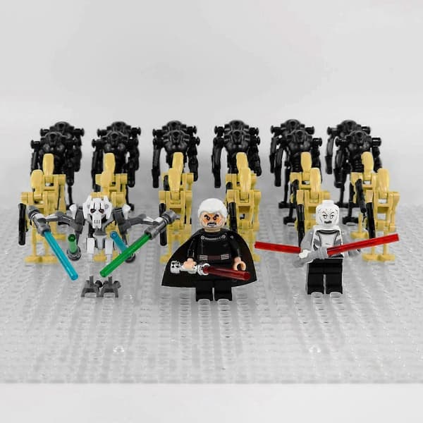 Star Wars Separatist Battle Droid Count Dooku General Grievous Ventress -minifiguurisetti aseilla ja tarvikkeilla