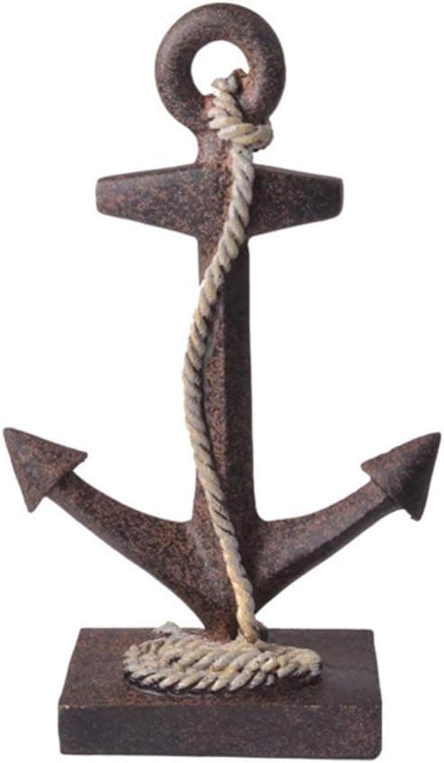 Ankarfigur Prydnad Vintage Ankarskulptur Staty Harts Nautisk Figur-FY-