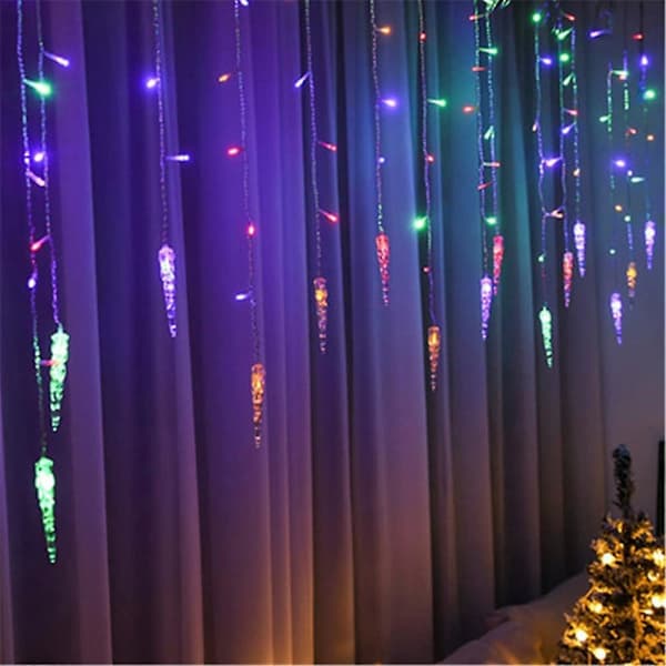3,5 m 96 LED Lyslenke 24 Dryppende Istapper Islys Jul