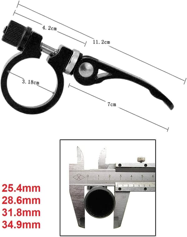 4 st cykelstolpsklämmor i aluminiumlegering