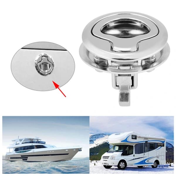 Zinklegering Flush Pull Hatch Spärr Slam Spärr för RV Marine Båt RV