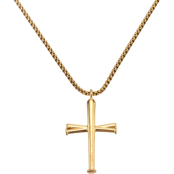 Basebollkorshalsband Gold Tone
