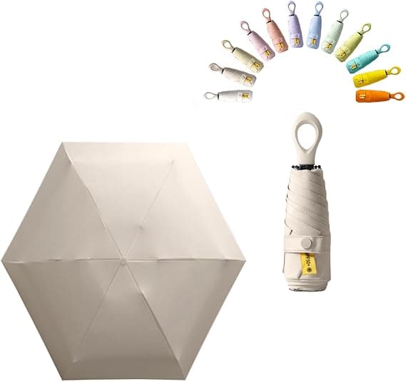 Mini solparaply för resor/UPF 50 UV-resistent lätt liten bärbar ryggsäck/regn- och solskydd