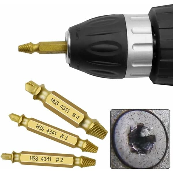 Damaged Screw Extractor Kit - Titanium Broken Bolt and Stripped Screw Remover Tool Set for Tap Maintenance