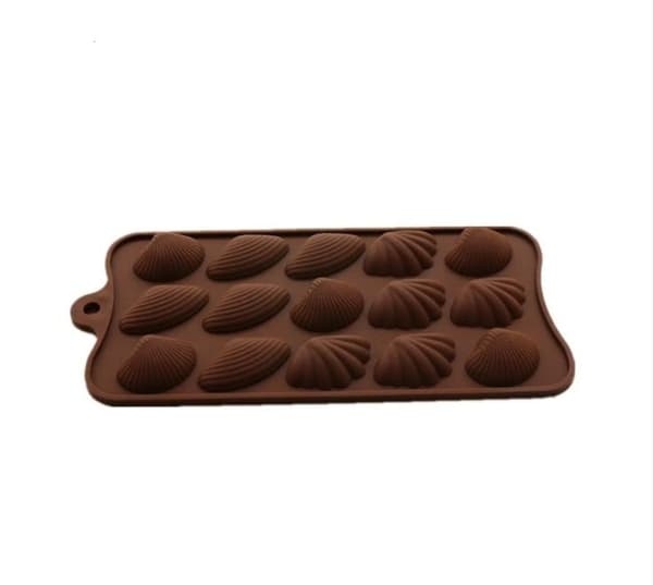 Skjell Ulike 15 stk Pralin Silikonform Sjokolade Brun brown