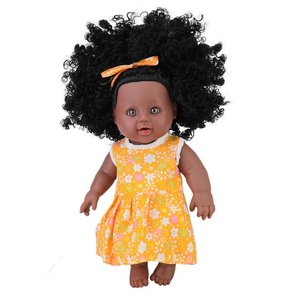 Kolleksjon 11 tommer / 28 cm myk kropp afroamerikansk nyfødt