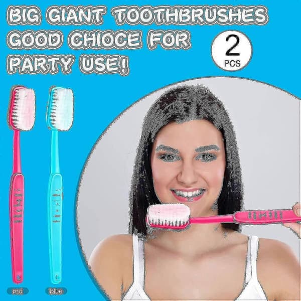 2 Large Toothbrush Props Giant Toothbrush Funny Toy for Photography Comedy