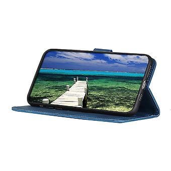 KHAZNEH Retro nahkakotelo iPhone 13 Pro Maxille (sininen)