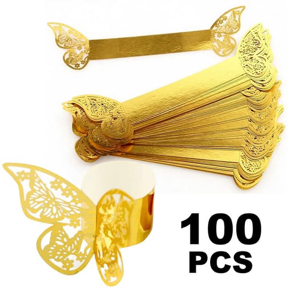 Servietring, 100 stk. servietringholdere, servietspænder, servietringe, servietholdere, servietring{hh]