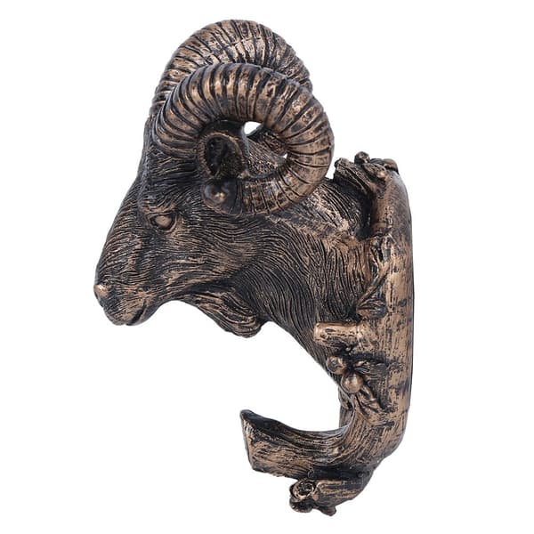 Wall-mounted hook, goat shape, coat and hat hanger, decorative for bathroom and bedroom