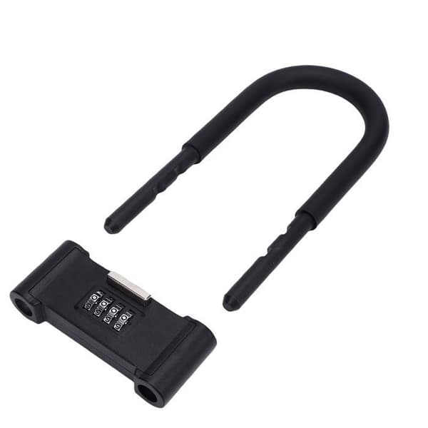 4-digit U-lock – Adjustable lock 120-150 mm – Heavy-duty lock for glass doors/bicycles