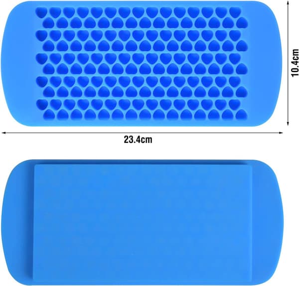 2 stk. 150 gitter mini isterningebakker, genanvendelige silikone hjerte