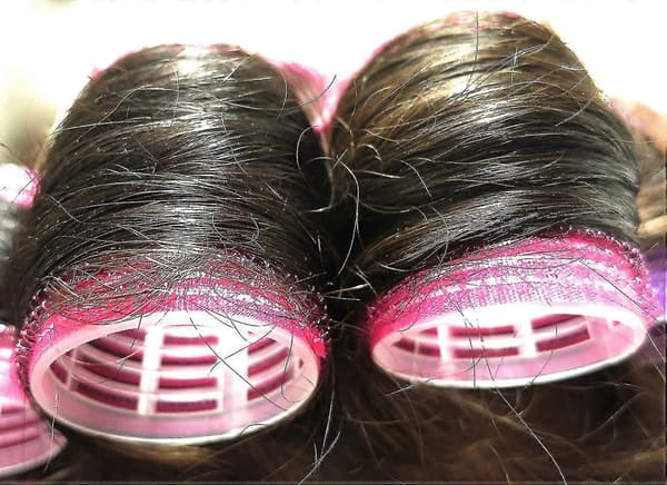 48 mm Large Hair Rollers, Self-Adhesive, Hairdressing Rollers, Large, (Rose Red), 12/24-Pack