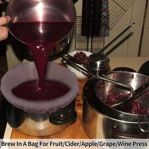 Brew Bag 2pcs 66x56cm Reusable Fine Mesh Bag For Fruit Cider Gr
