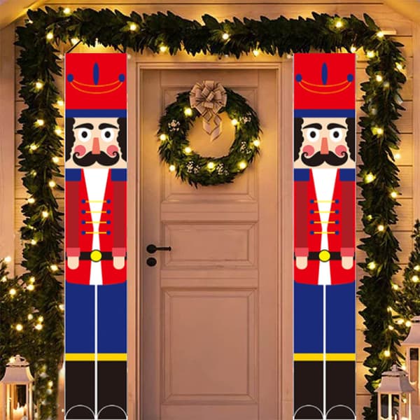 Utendørs juledekorasjoner - Nøtteknekker, juleskilt