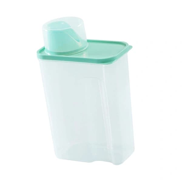 Laundry Powder Container Transparent Laundry Powder Storage Box For Wardrobe [DM] 3L Green