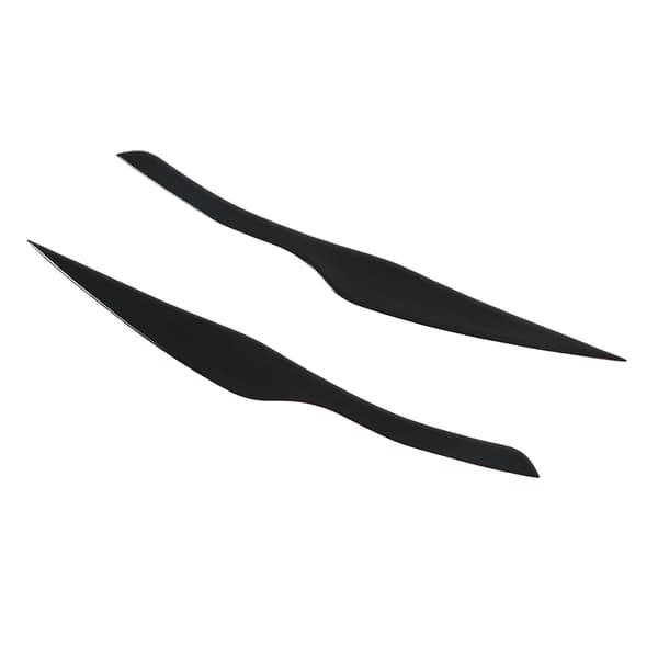 Left Right Headlight Eyebrow Trim Headlight Eyelid Decal Piano Black for 3 Series E90 E91 2005-2012