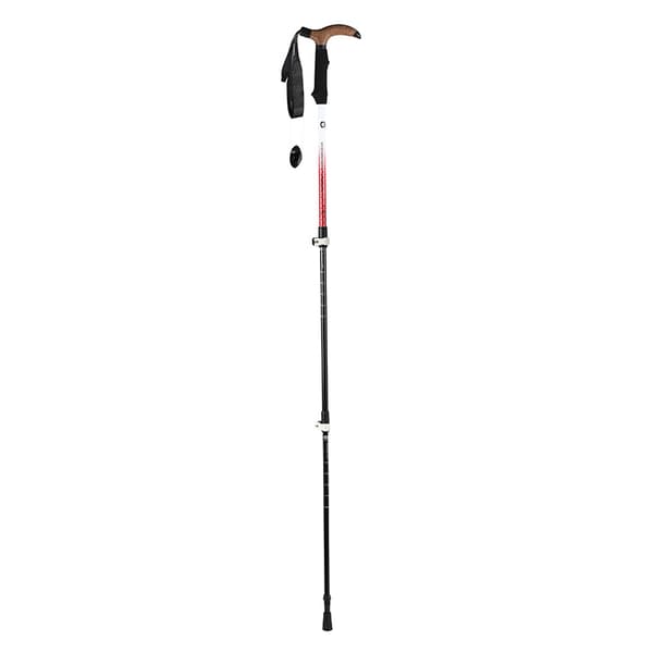 3-osainen punainen 135 cm, teleskooppinen vaellussauva
