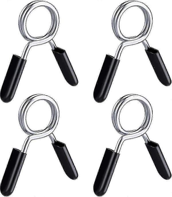 28MM Käsipainon jousilukko urheilukauluspidike tankopidike (musta) 4 kappaletta [DB]