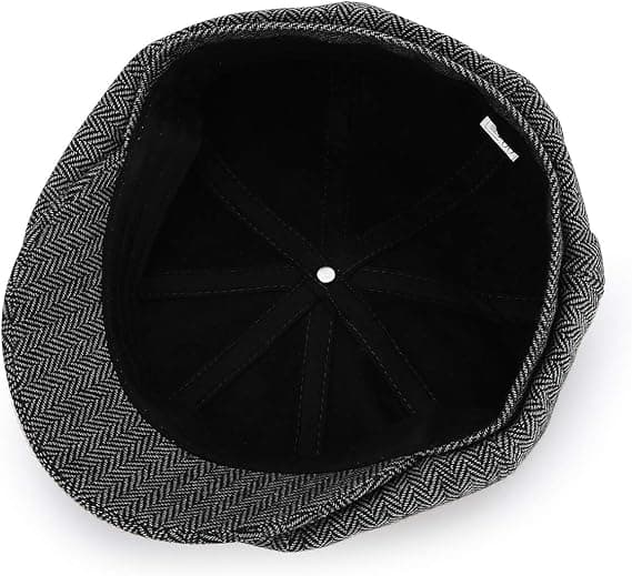 Gavroche Keps Baker Boy Hat Flat Caps - Peaky Herringbone Tweed Gatsby Hat Ivy Irish Cap til Mænd og Kvinder