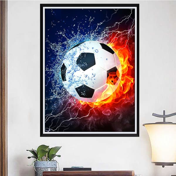 Målning-DIY 5D Diamantmålningssatser Fotbolls-VM