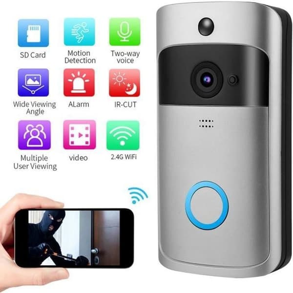 Tbest Wifi Video Doorbell Wireless Infrared Doorbell Video Intercom Door Camera Door Access System