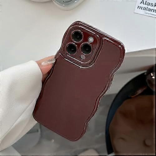 2 stk Mobilskall til iPhone 15 Pro Max, Enkel Bølgedesign Bølget Ramme Mykt Silikon Estetisk Mobilskall til iPhone 15 Pro Max Mobilskall