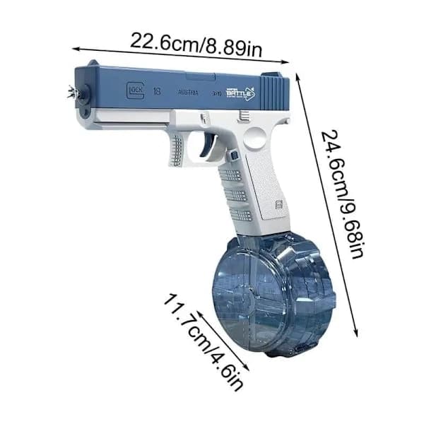 Elektrisk vattenpistol med dubbla magasin