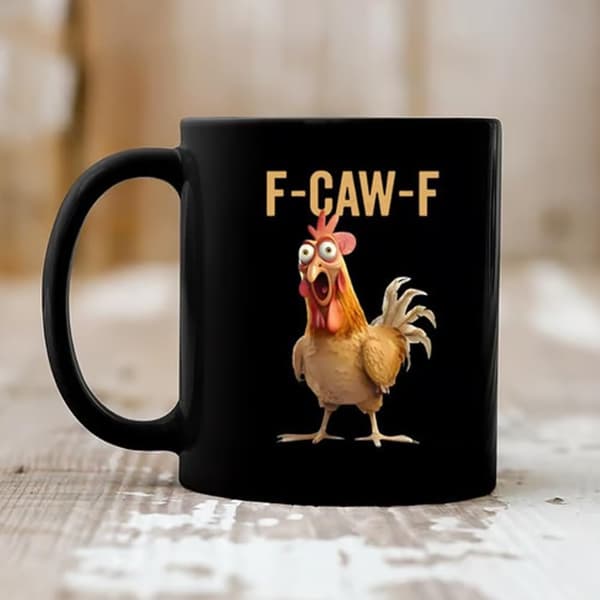 Funny Chicken Ceramic Mug - 33cl Novelty Coffee Cup for Men & Women-FY-