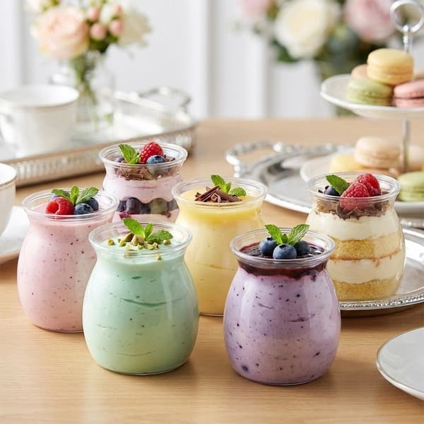 Dessertkopper 160 ml, sæt med 6 – Genanvendelige og alsidige