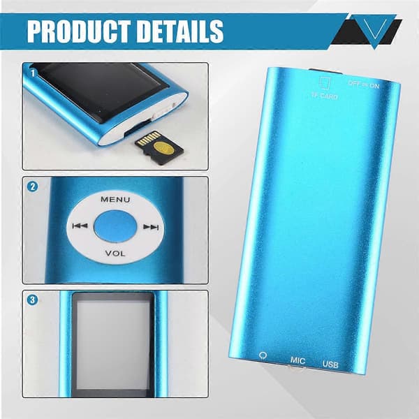 Bluetooth MP3-afspiller med 32 GB hukommelse, FM-radio og HiFi-lyd-FA-
