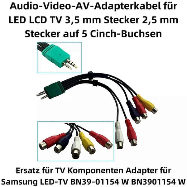 Video AV-lydadapterkabel til Samsung BN39-01154W BN3901154W