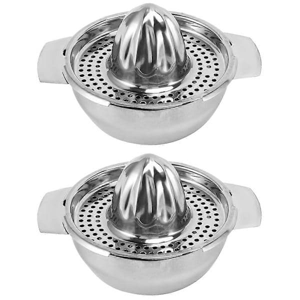 2X Rustfri Juicer, Manuel Juicer til Appelsin, Citron og Lime [YJD]