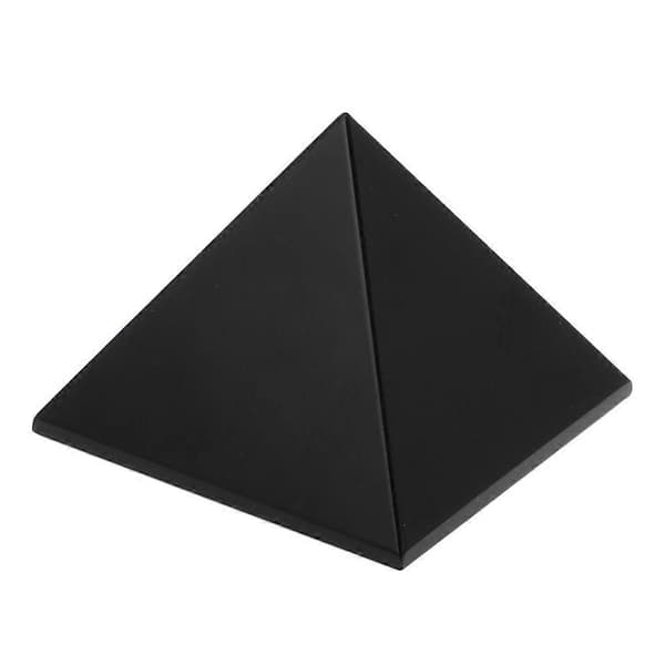 Sort Lucky Naturlig Obsidian Pyramide Reiki Energi Ondt Byhus Beskyttende