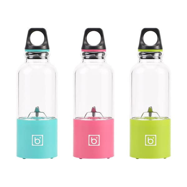 Fruit Blender, 500ml USB Rechargeable Juicer, Personal Portable Mini Blender, Portable Blender for Fruit and Vegetable Juice, Automatic Tool (Pink)