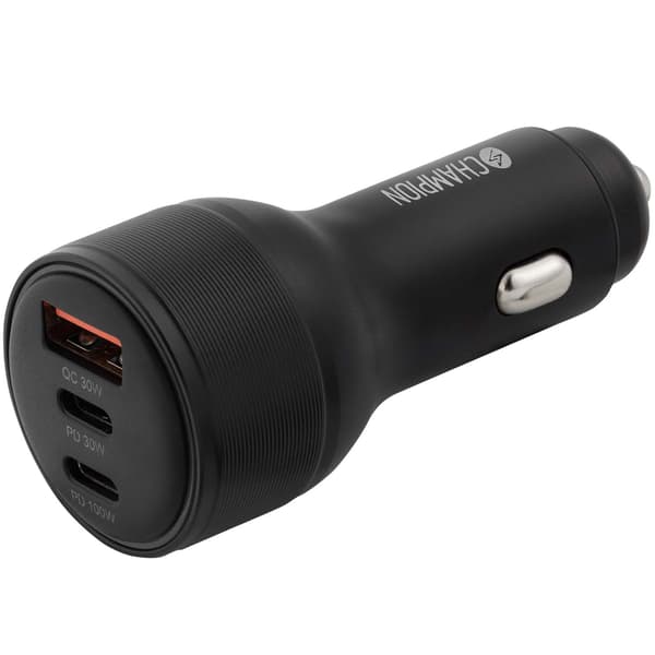 USB-laturi 130W, 3-porttinen QC/PD, musta