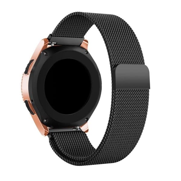 Yleiskäyttöinen kestävä milanolainen kellonranneke 20 mm - Musta