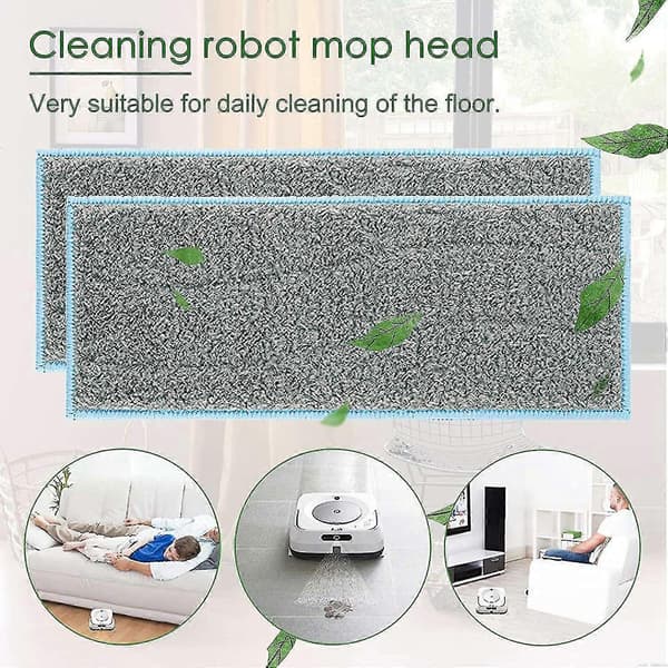 8-pak vaskede og genanvendelige moppepuder til iRobot Braava Jet M6